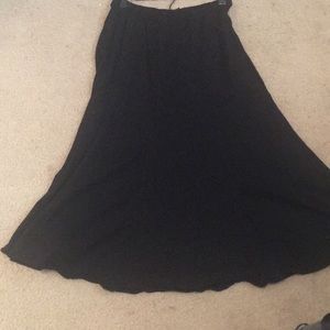 Black circle skirt with elastic waistband